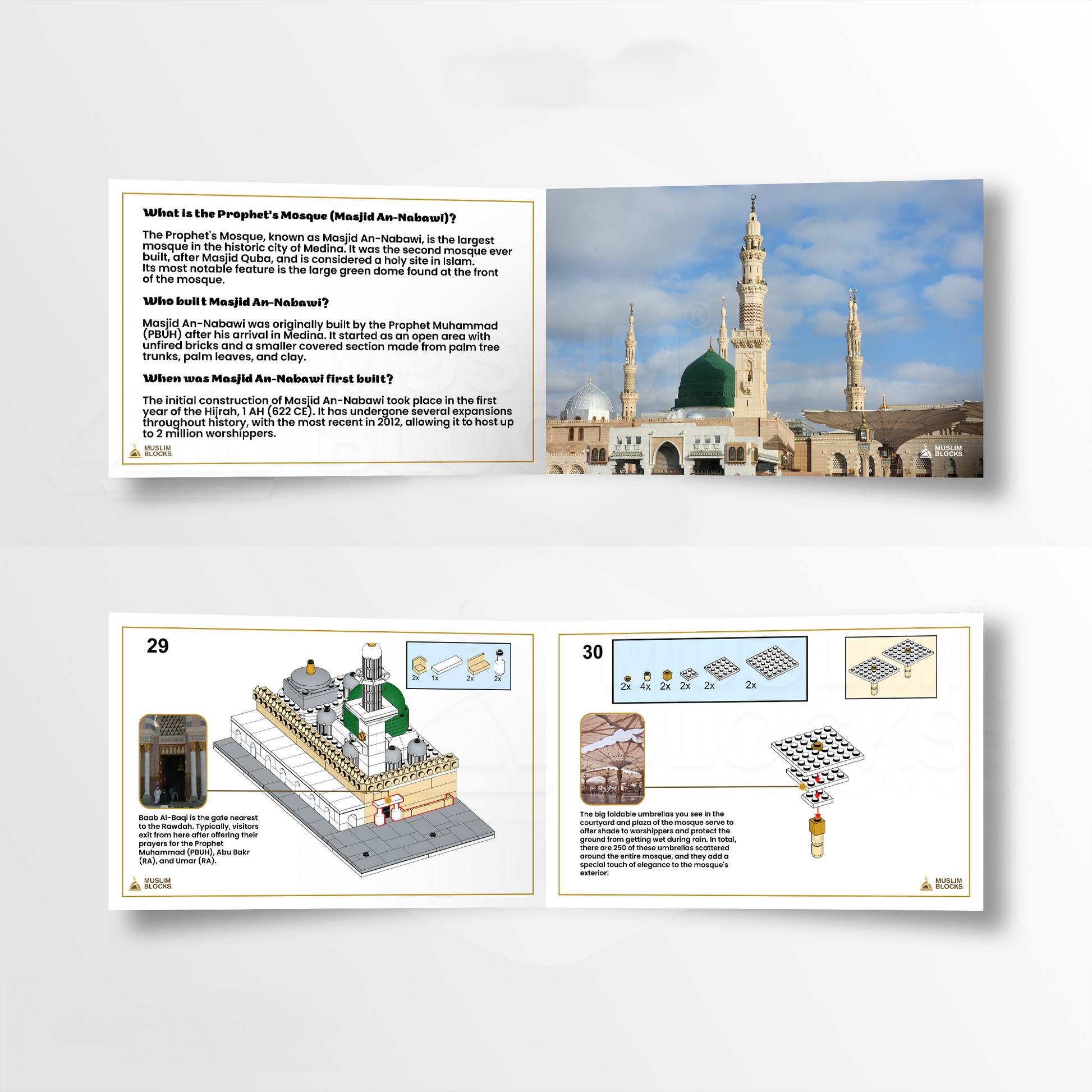 Masjid An-Nabwi- Model of the Prophets Mosque-Educational Islamic Building Blocks Set - Premium Puzzle and Game from Hani Book Store - Just $44.99! Shop now at IQRA Book Center