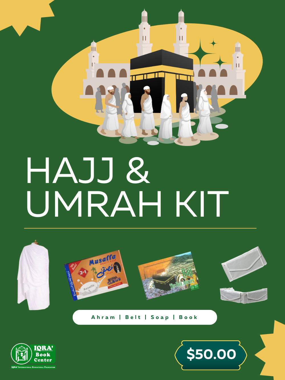 Hajj and Umrah Kit - Premium Hajj and Umrah Kit from Zam Zam Publishers - Just $50! Shop now at IQRA Book Center