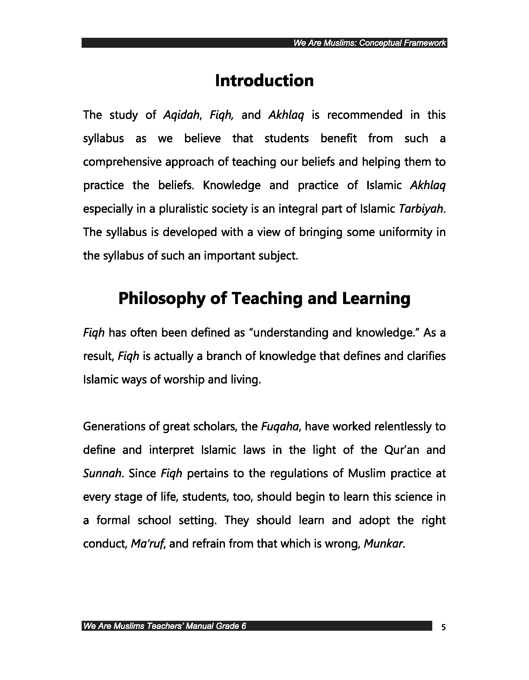 Teacher's Manual: We Are Muslim Grade 6 - Premium Text Book from IQRA' international Educational Foundation - Just $35! Shop now at IQRA Book Center | A Division of IQRA' international Educational Foundation