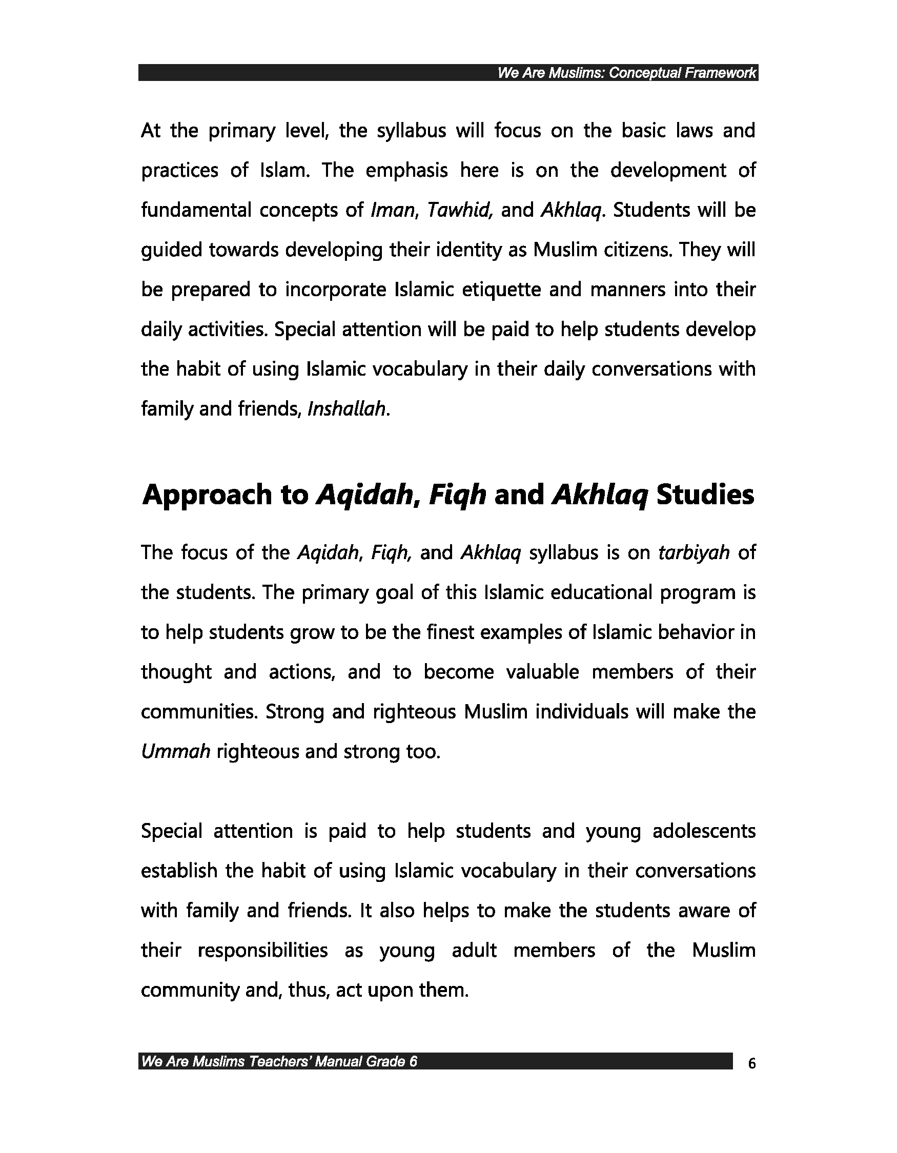 Teacher's Manual: We Are Muslim Grade 6 - Premium Text Book from IQRA' international Educational Foundation - Just $35! Shop now at IQRA Book Center | A Division of IQRA' international Educational Foundation