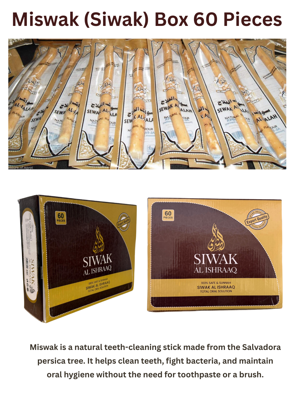 Miswak (Siwak) Box 60 Pieces
