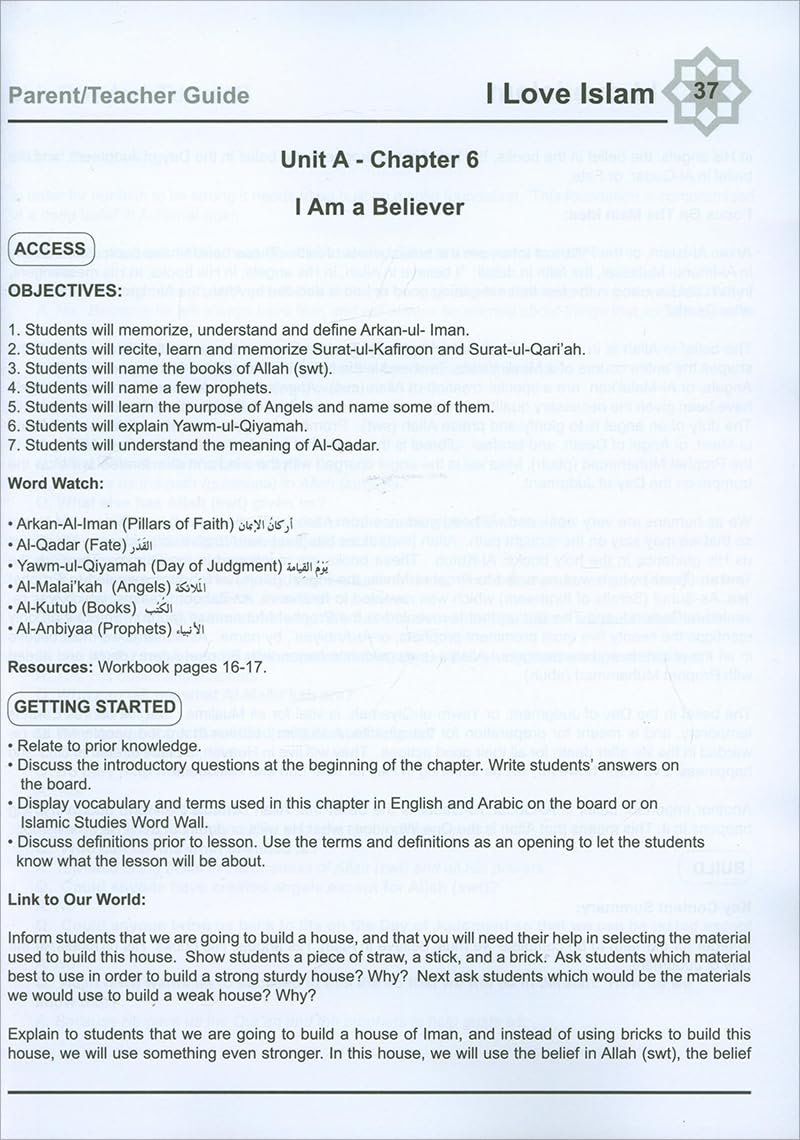 I Love Islam: Teachers Manual 1 - Premium Textbook from NoorArt Inc. - Just $31.99! Shop now at IQRA.ORG