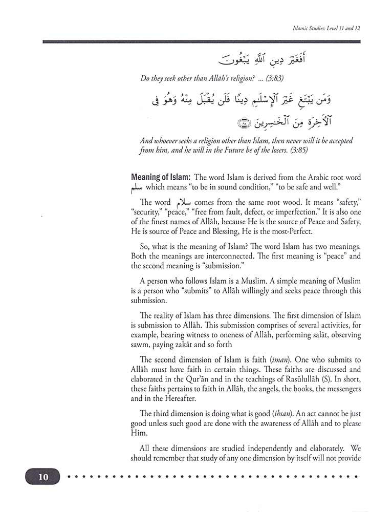Weekend Learning Islamic Studies: Level 11-12 - Premium Workbook from Hani Book Store - Just $12.99! Shop now at IQRA.ORG