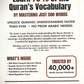 The Top 500 Words that count for 75% of the Quran