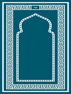 Prayer Mat Sajda Foldable-Teal - Premium  from Furqaan Bookstore - Just $35! Shop now at IQRA Book Center 