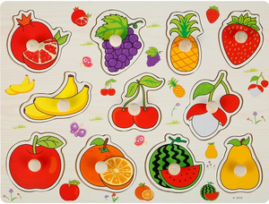 Puzzle Wood Fruits & Veggies - Premium Puzzle Game from Muslimzon.com - Just $10! Shop now at IQRA.ORG