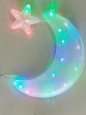 Ramadan-Eid Lights Crescent Star White - Premium Ramadan Eid Light from Source Of The Niles - Just $15! Shop now at IQRA' international Educational Foundation