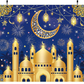 Eid Mubarak Banner Blue Masjid