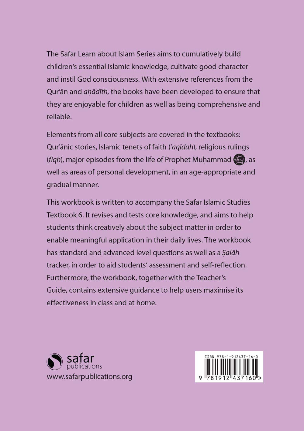 Safar Islamic Studies Workbook 6 - Premium Workbook from Hani Book Store - Just $8.99! Shop now at IQRA.ORG