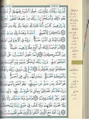 15 Line Qur'an Uthmani Color Coded Tajweed 14" X 10" مصحف التجويد