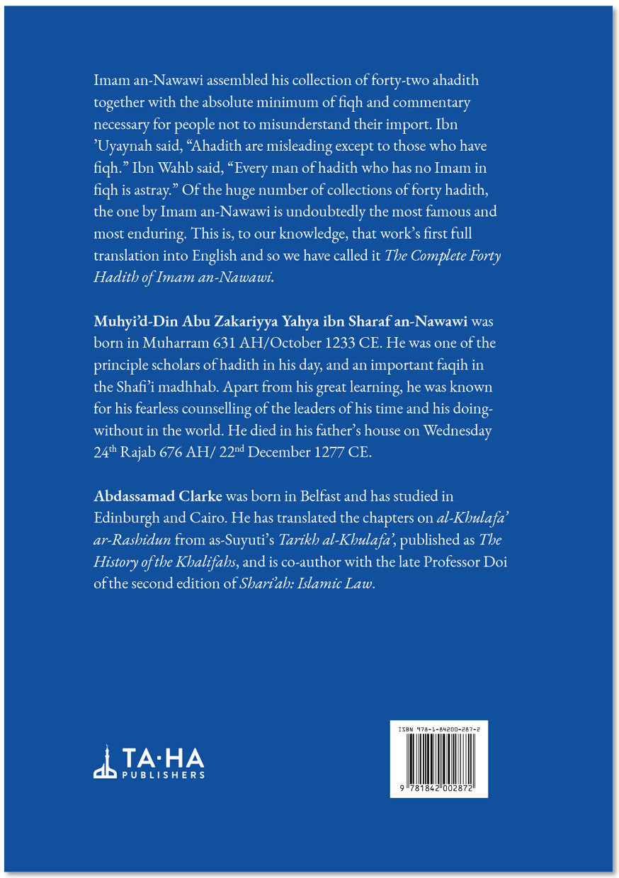 Complete Forty Hadith (Imam an-Nawawi) - Premium Book from I.B Publishers, Inc. - Just $15.99! Shop now at IQRA.ORG