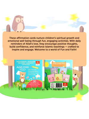 Kids Allah Loves You Affirmation Cards