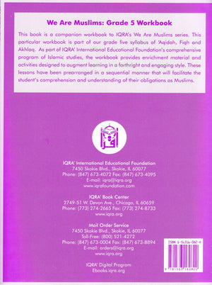 We Are Muslims: Elementary Grade 5 Workbook - Premium Workbook from IQRA' international Educational Foundation - Just $7.99! Shop now at IQRA Book Center