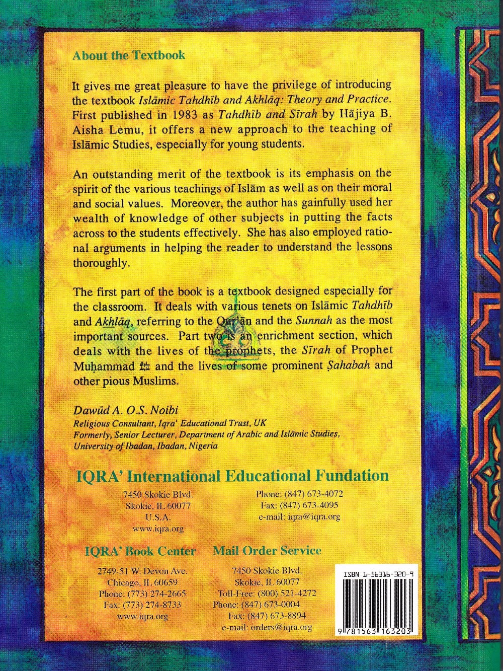 Islamic Tahdhib & Akhlaq - Premium Textbook from IQRA' international Educational Foundation - Just $11! Shop now at IQRA.ORG
