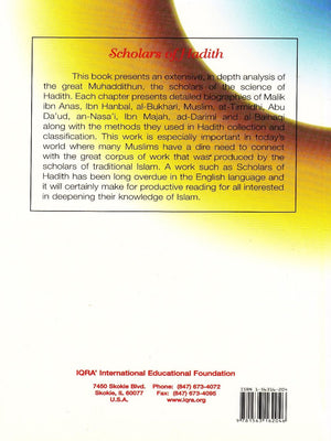 Scholars of Hadith - Premium Textbook from IQRA' international Educational Foundation - Just $4! Shop now at IQRA Book Center | A Division of IQRA' international Educational Foundation