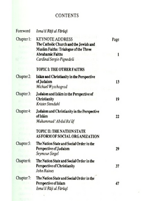 Trialogue of the Abrahamic Faiths