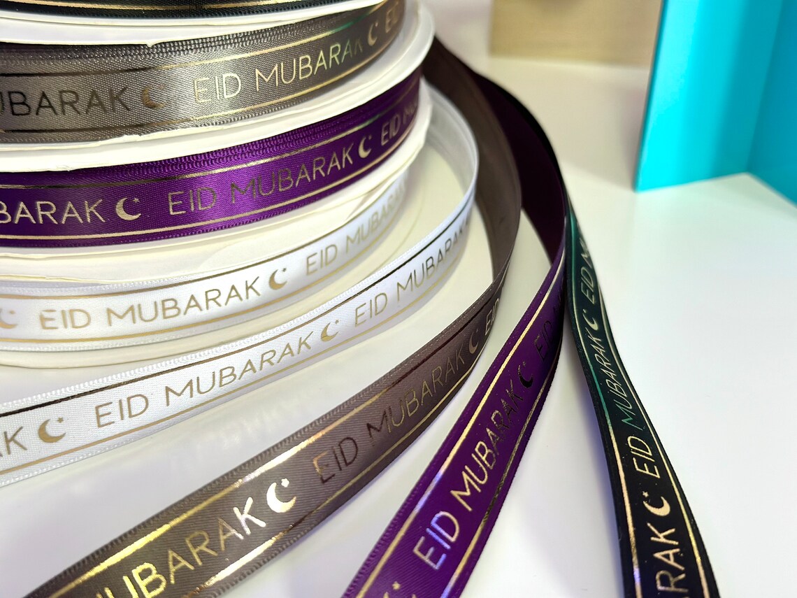 Eid Mubarak Font Satin Ribbon