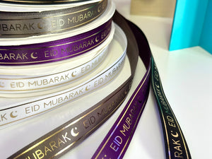 Eid Mubarak Font Satin Ribbon