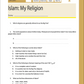 Message of Islam - Workbook - Level 4
